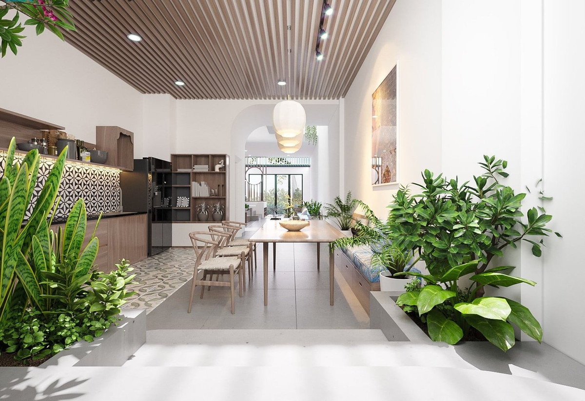 Nhà phố đưa ánh sáng và cây xanh vào nhà, khí tươi tràn ngập - Hình 6 Nha pho dua anh sang va cay xanh vao nha, khi tuoi tran ngap-Hinh-6