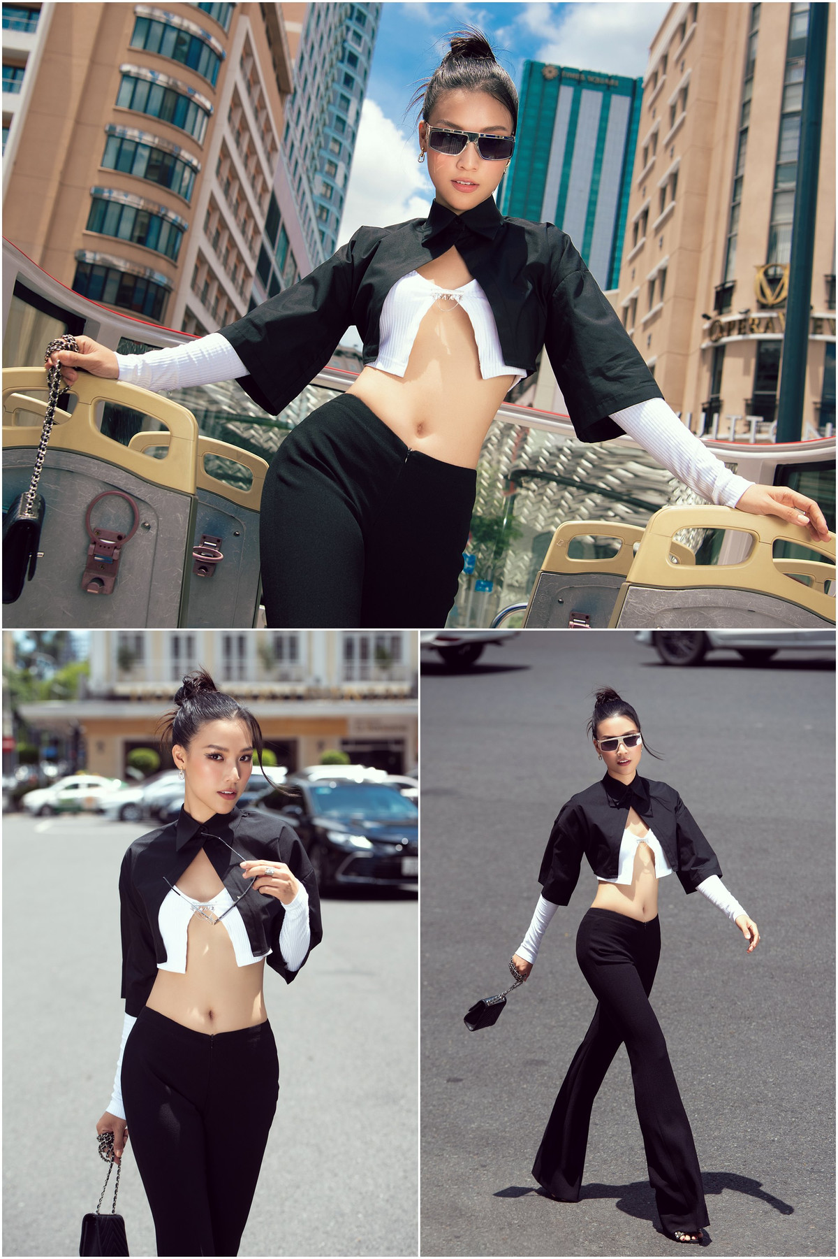 MC Hoang Oanh bat ngo lot xac, khoe body muot mat