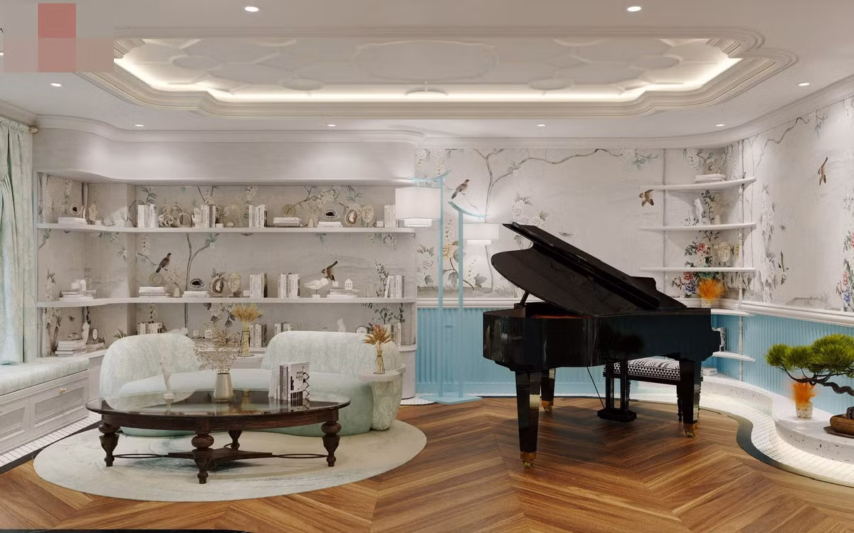 Biet thu ben song Sai Gon duoc bao phu mot 