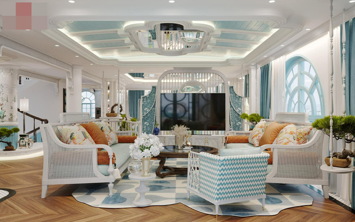 Biet thu ben song Sai Gon duoc bao phu mot 