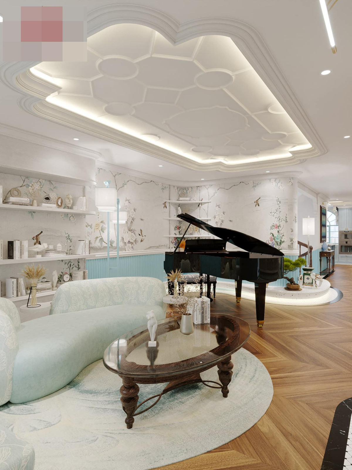 Biet thu ben song Sai Gon duoc bao phu mot 