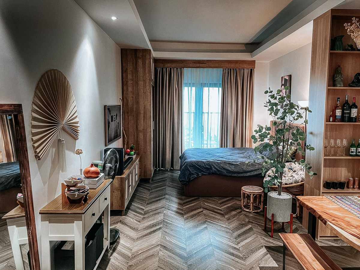 Can ho 41m2 cua chang trai doc than, view sieu dinh