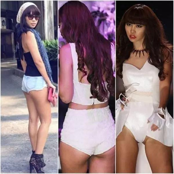 à Anh là một trong những người mẫu bốc lửa nhất của showbiz Việt, cô có cả tá những chiếc quần short jeans ngắn đến mức sốc óc.