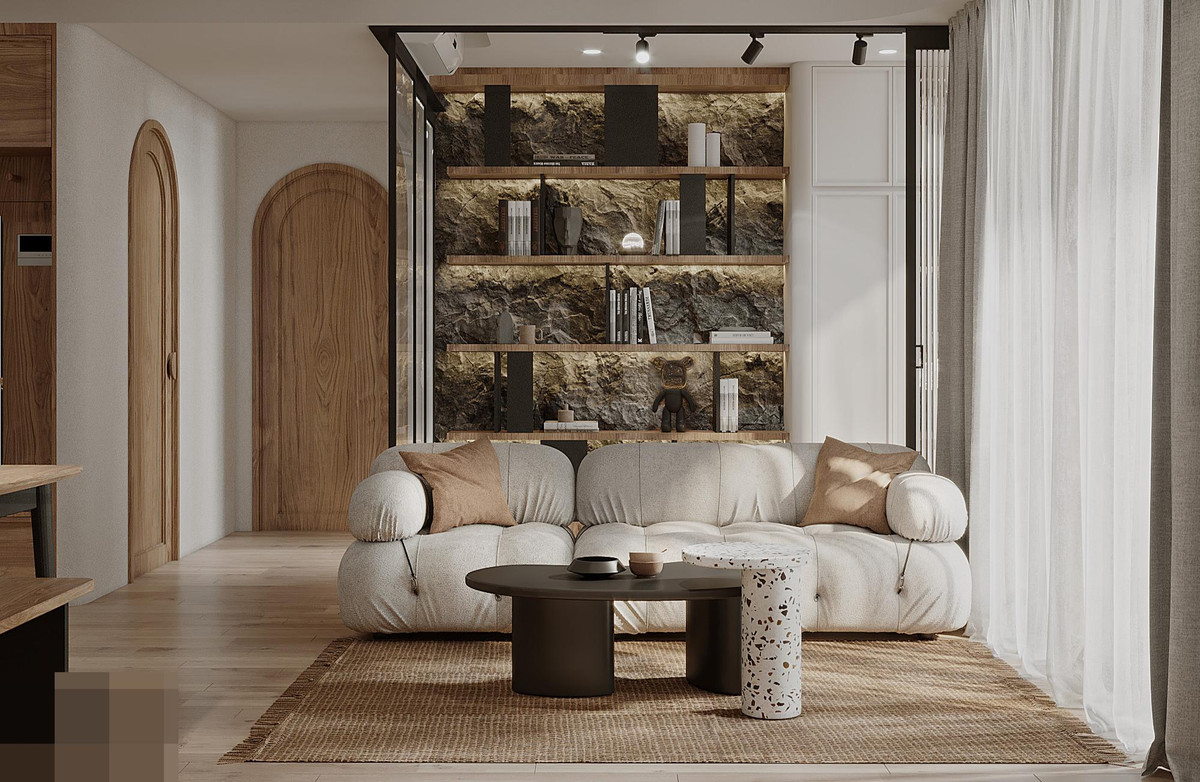 Căn hộ đẹp hút mắt với phong cách Japandi, tối giản nhưng tiện nghi ảnh 1