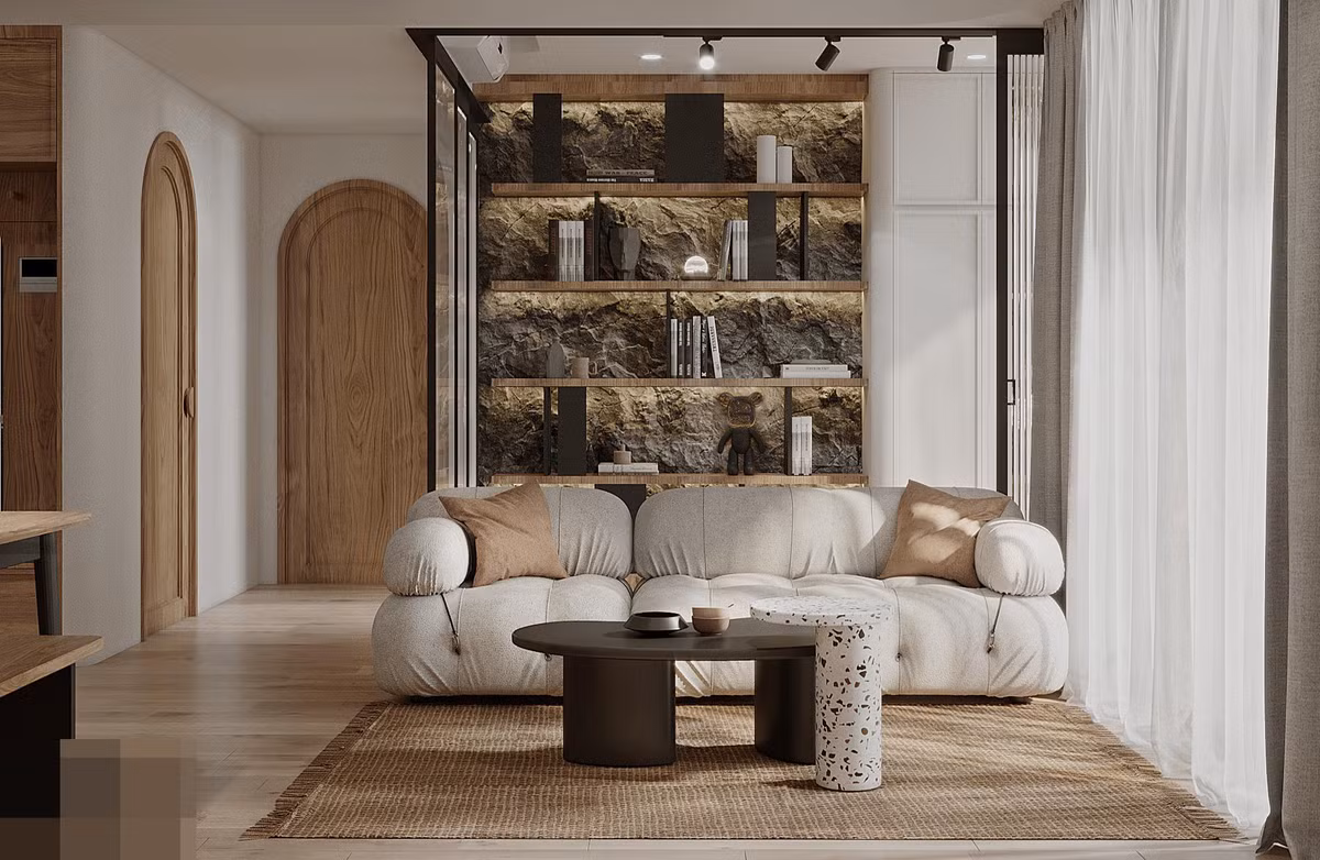 Căn hộ đẹp hút mắt với phong cách Japandi, tối giản nhưng tiện nghi ảnh 1