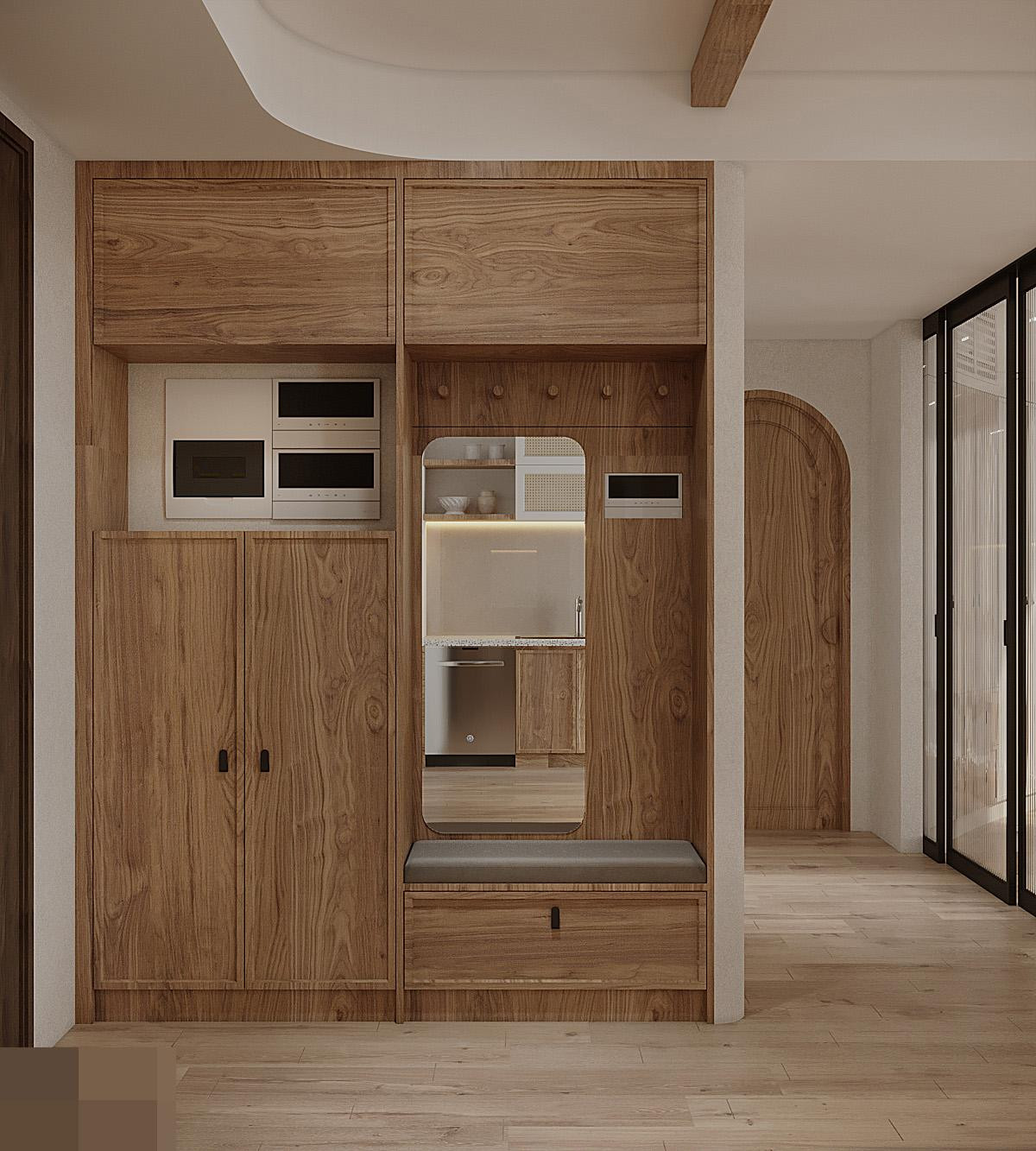 Căn hộ đẹp hút mắt với phong cách Japandi, tối giản nhưng tiện nghi - Hình 15 Can ho dep hut mat voi phong cach Japandi, toi gian nhung tien nghi-Hinh-15