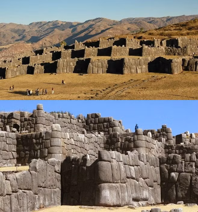Pháo đài cổ Sacsayhuaman. Sacsayhuaman là một trong những tàn tích Inca tuyệt vời nhất nằm ở vùng ngoại ô phía bắc của thành phố cổ Cusco (Peru), cố đô của đế chế Inca. Sacsayhuaman được cho là xây dựng từ thế kỷ 12 bởi nền văn hóa Killke (văn hóa Killke chiếm đóng ở Nam Mỹ, đặc biệt phát triển rực rỡ nhất xung quanh khu vực Cusco của Peru từ năm 900 đến 1200 sau công nguyên, trước khi có sự chiếm của người Inca vào thế kỷ 13).