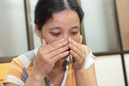 Chị Phạm Thị Oanh, người viết đơn kêu cứu tới Bí thư Thành ủy Hà Nội