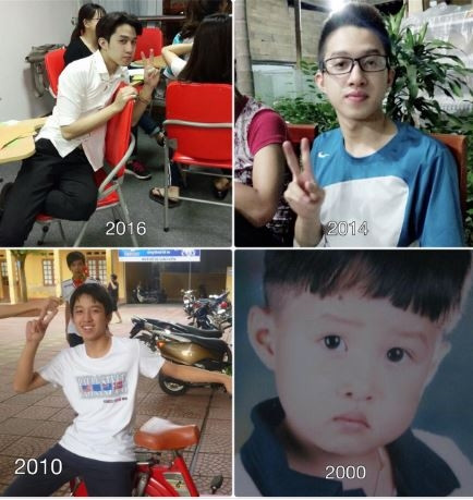 Ngày bé, cậu ấy có gương mặt bầu bĩnh mắt to tròn đáng yêu. (Ảnh: FB)