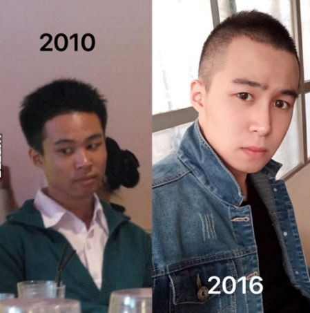 Chàng trai này còn đùa rằng, 6 năm trước app chỉnh ảnh chưa phát triển. 6 năm sau camera 360 ra đời tạo nên cuộc cách mạng cho ảnh selfie. (Ảnh: FB)