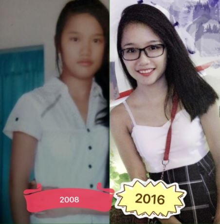 Đây là sự thay đổi sau 8 năm của một cô gái. (Ảnh: FB)