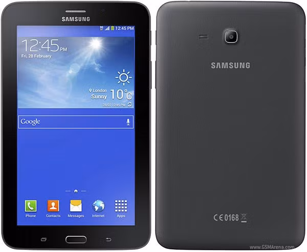  5. Samsung Galaxy Tab 3V. Sở hữu cấu hình với bộ vi xử lý quad-core 1.3 GHz, RAM 1GB và bộ nhớ trong 8GB, Samsung Galaxy Tab 3V là mẫu máy tính bảng cấp thấp khá phổ biến tại Việt Nam. Tuy nằm trong phân khúc giá rẻ nhưng Samsung Galaxy Tab 3V vẫn đáp ứng được những nhu cầu tối thiểu của người dùng như màn hình 7 inch, độ phân giải 1024 x 600 pixel, camera trước và sau 2 MP và pin 3600mAh. Giá bán của thiết bị này ở khoảng 3 triệu đồng.