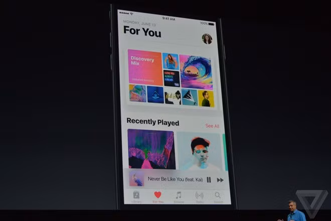  Apple Music mang diện mạo mới: Dịch vụ này được làm mới giao diện nhưng vẫn giữ lại các tab chính như Library, For You, Browser, Radio, Search.