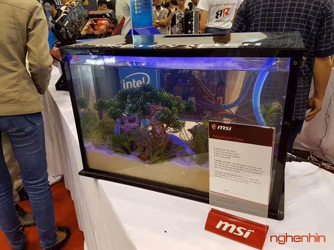Tiếp một dàn máy tính của MSI dạng bể cá với Intel Pentum G3260, phù hợp với những ai đam mê thuỷ sinh.