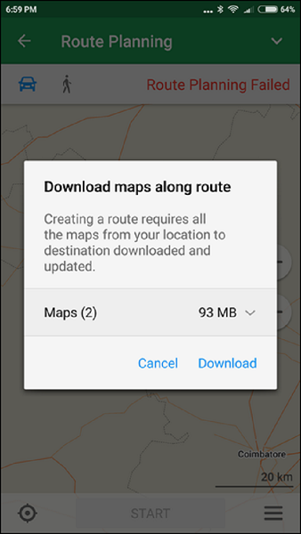 Với Maps.me, bạn có thể download trọn vẹn cả một phần lãnh thổ rộng lớn, đôi khi còn cả một quốc gia để dùng trong trạng thái offline (phụ thuộc vào dung lượng của bản đồ khi bạn có kết nối Wifi). Sau khi tải xong, bên trong ứng dụng là các hướng dẫn sử dụng và tìm đường offline cơ bản. Trên Maps.me, bạn có thể tìm kiếm những địa điểm offline rồi tìm đường đi mà không có bất cứ trục trặc phát sinh nào.