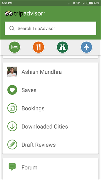 Hiện trên TripAdvisor đã có hơn 300 thành phố và ta có thể tải đường dẫn offline rồi xem hướng dẫn của từng thành phố kèm hình ảnh mà không cần có kết nối mạng. Đây là ứng dụng thiết yếu khi ta đi đến những thành phố mới.