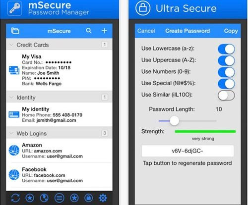  mSecure Password Manager. Ứng dụng mất phí này mang tới tính năng bảo mật được ca ngợi là "hời" so với giá tiền. Chương trình sẽ giúp bạn kiểm soát và bảo vệ tối đa mọi mật khẩu cũng như thông tin cá nhân trong iPhone cũng như các thiết bị iOS khác của bạn.