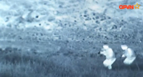 "Mục tiêu" bị phát hiện trong đêm tối hiển thị trên màn hình của khí tài TBAN-IR120.