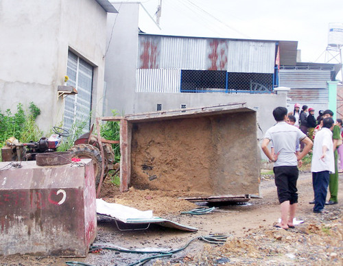 Hiện trường vụ tai nạn thương tâm. Ảnh: VNE