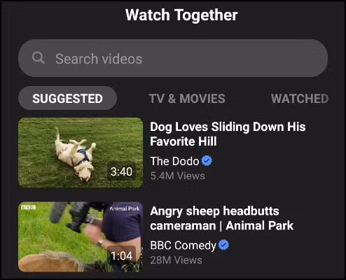 Hướng dẫn xem video chung với bạn bè trên Facebook Messenger