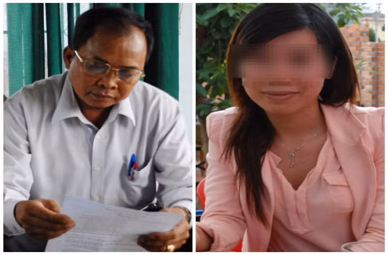 Cách đây không lâu, người dân xã Lộc Ngãi (Lâm Đồng) xôn xao khi thấy Chủ tịch xã Nguyễn Quang Sanh vào nhà nghỉ "họp" với một nữ cán bộ địa chính trẻ tuổi. Ông này chống chế:“Hôm đó, tôi đi tiếp khách, bị say rượu không về nhà được nên phải vào khách sạn thuê phòng nghỉ qua đêm”. Còn chị A.M. cho biết, chị ở đó vì bạn trai cũ lên chơi. Ảnh trái: ông Sanh đọc đơn tố cáo của người dân về việc vào nhà nghỉ với chị M.