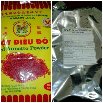 Loại phẩm màu được người dân dùng để nhuộm miến.