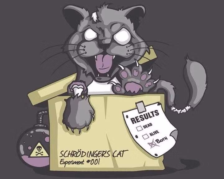  4. Liên quan đến sự phân rã hạt nhân. Thí nghiệm tưởng tượng này dựa trên nguyên lý phân rã hạt nhân. Một hạt phóng xạ có thể phân rã hoặc không, và số phận của con mèo phụ thuộc vào điều này. Ảnh: Pinterest.