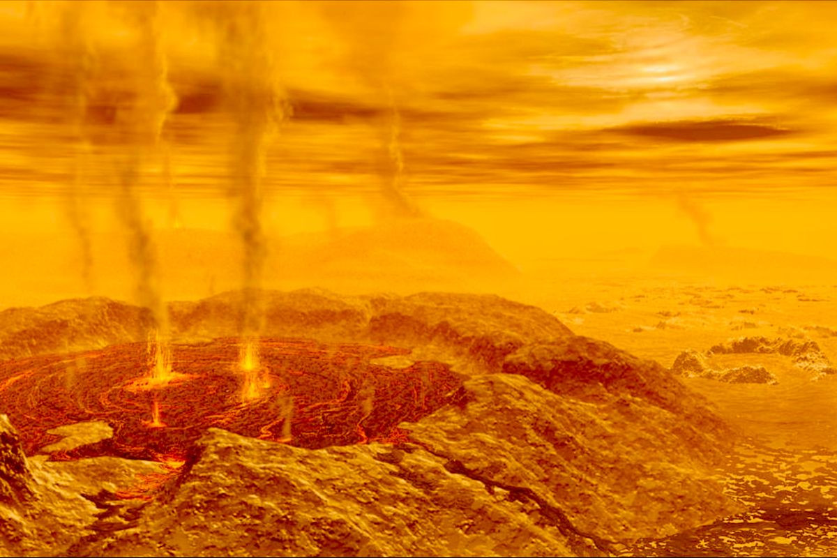  6. Venera 13 có thời gian hoạt động lâu nhất trên Sao Kim. Vào năm 1982, Venera 13 hạ cánh thành công và tồn tại được 127 phút trước khi ngừng hoạt động do nhiệt độ và áp suất khắc nghiệt. Đây là một kỳ tích, vì hầu hết các tàu thăm dò trước đó chỉ tồn tại trong vài chục phút. Ảnh: Pinterest.