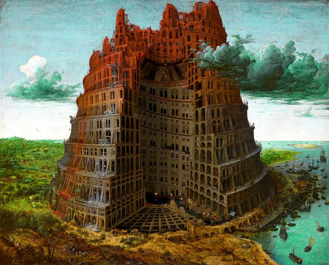 6. Mô-típ xuất hiện trong nhiều nền văn hóa. Những câu chuyện tương tự về một tòa tháp bị phá hủy và loài người bị chia rẽ ngôn ngữ cũng xuất hiện trong thần thoại của nhiều nền văn minh, như truyền thuyết của người Maya hay các bản ghi chép Sumer cổ đại. Ảnh: Pinterest.