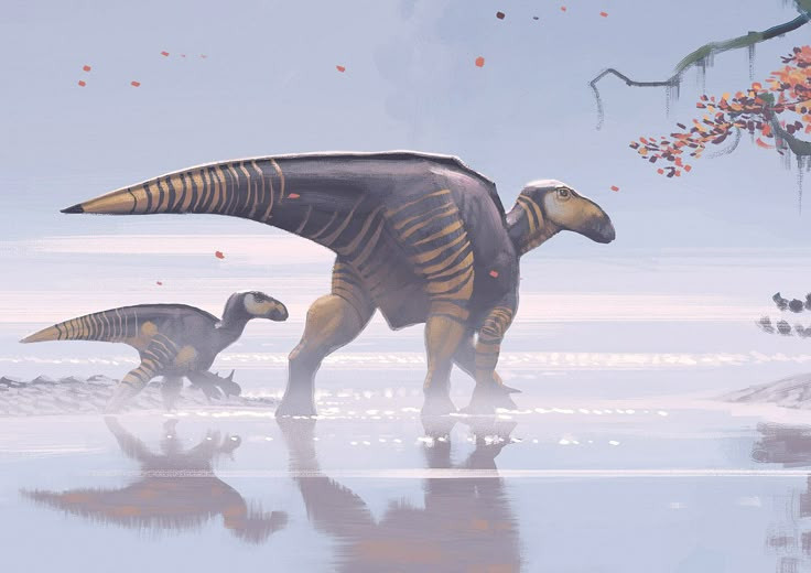  1. Iguanodon là loài khủng long đầu tiên được mô tả. Iguanodon được nhà khoa học Gideon Mantell phát hiện vào năm 1825, trở thành một trong những loài khủng long đầu tiên được đặt tên chính thức. Ảnh: Pinterest.