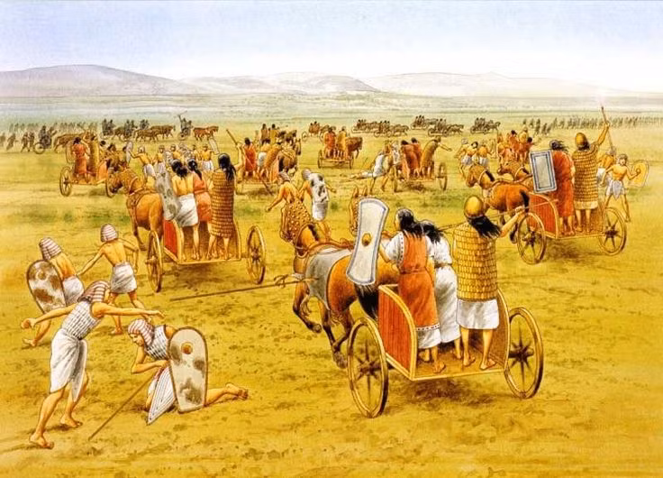  8. Ramses II đã tuyên truyền về chiến thắng của mình. Dù kết quả trận chiến không rõ ràng, Ramses II đã cho khắc họa hình ảnh ông giành chiến thắng vẻ vang tại nhiều đền đài trên khắp Ai Cập, nhằm củng cố danh tiếng và quyền lực của mình. Điều này cho thấy tầm quan trọng của tuyên truyền trong chính trị thời cổ đại. Ảnh: Pinterest.