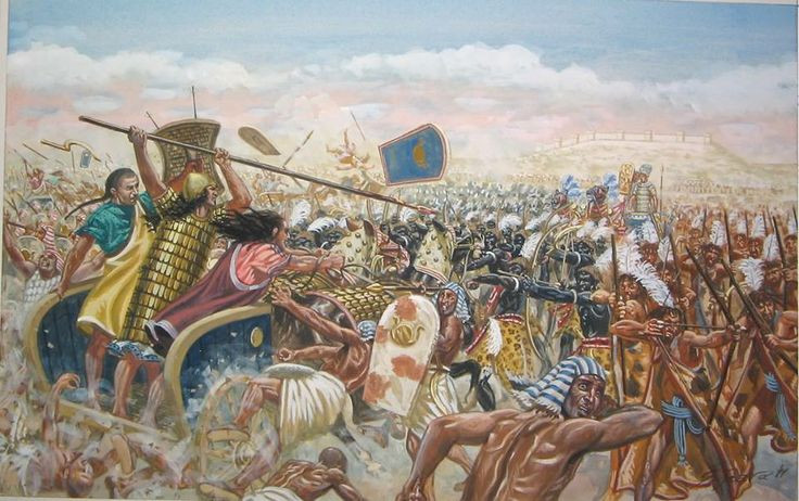  3. Người Hittite sử dụng chiến thuật đánh lừa Ai Cập. Trước trận chiến, người Hittite đã cử gián điệp giả làm kẻ đào tẩu để cung cấp thông tin sai lệch cho quân Ai Cập, khiến Ramses II tin rằng quân Hittite còn cách xa chiến trường. Điều này khiến quân Ai Cập bị bất ngờ khi Hittite tấn công nhanh chóng vào trại của họ. Ảnh: Pinterest.