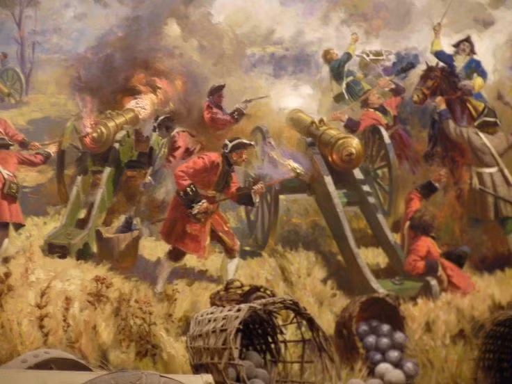  3. Vua Thụy Điển Charles XII bị thương trước trận đánh. Trước trận Poltava, vua Charles XII của Thụy Điển bị thương ở chân trong một cuộc giao tranh nhỏ, khiến ông không thể trực tiếp chỉ huy quân đội, điều này ảnh hưởng lớn đến kết quả trận chiến. Ảnh: Pinterest.