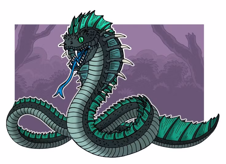  5. Xuất hiện lần đầu trong sách "Naturalis Historia". Nhà sử học La Mã Pliny the Elder đã nhắc đến Basilisk trong cuốn sách "Naturalis Historia" (Thế giới tự nhiên) vào thế kỷ I, mô tả nó là một con rắn nhỏ nhưng vô cùng nguy hiểm đến mức không có loài nào dám đối đầu. Ảnh: Pinterest.