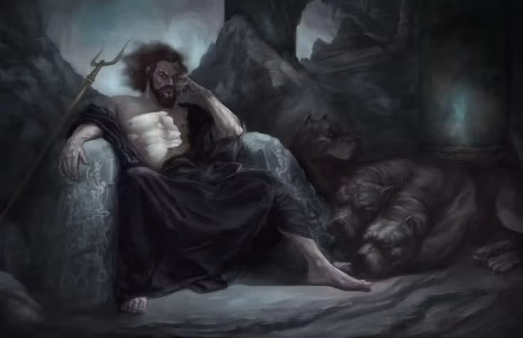  1. Hades vừa là tên vị thần, vừa là tên vương quốc của người chết. Hades không chỉ là vị thần cai quản địa ngục mà còn là tên của chính thế giới ngầm này. Người Hy Lạp cổ thường tránh gọi tên Hades trực tiếp vì lo sợ sự xui xẻo. Ảnh: Pinterest.