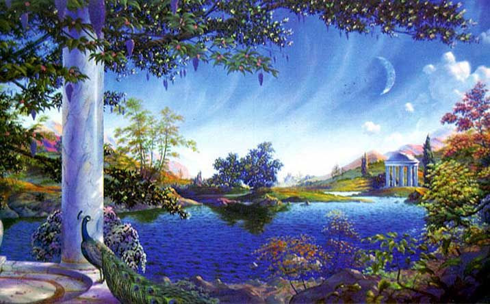  7. Địa ngục Hades không chỉ là nơi đau khổ. Dù Tartarus là vùng tối tăm đầy tra tấn, nhưng Elysium lại là nơi tuyệt đẹp dành cho những linh hồn anh hùng và hiền triết, họ có thể tận hưởng cuộc sống vĩnh hằng tại đây. Ảnh: Pinterest.