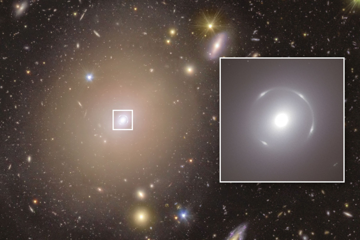  8. Một số vòng Einstein có thể phát ra ánh sáng từ nhiều nguồn khác nhau. Trong một số trường hợp hiếm, vòng Einstein có thể bao gồm ánh sáng từ nhiều thiên hà hoặc quasar (chuẩn tinh) khác nhau, tạo ra hiệu ứng đa nguồn cực kỳ ấn tượng. Ảnh: nasaspaceflight.com.