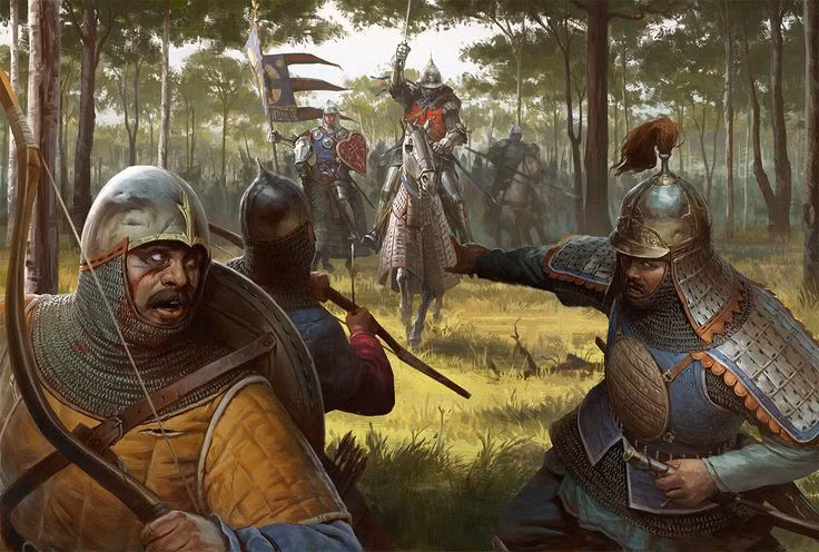  3. Quân Nga sử dụng chiến thuật phục kích để giành chiến thắng. Một trong những yếu tố quan trọng giúp quân Nga giành thắng lợi là một đội quân dự bị được giấu kín trong rừng, bất ngờ tấn công vào sườn quân Mông Cổ khi trận chiến đang diễn ra ác liệt. Ảnh: Pinterest.