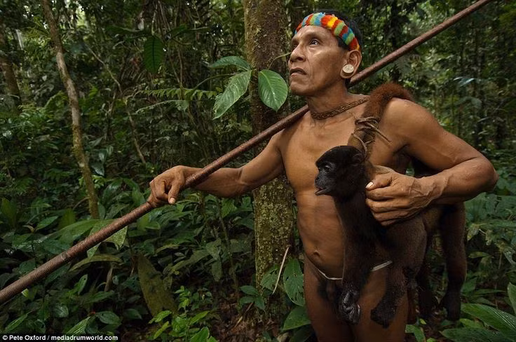  5. Nhiều bộ lạc chưa từng tiếp xúc với thế giới bên ngoài. Rừng Amazon là nơi sinh sống của hơn 400 bộ lạc bản địa, trong đó có nhiều nhóm người chưa từng liên hệ với nền văn minh hiện đại. Ảnh: Pinterest.