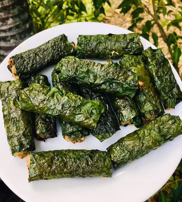 Them buoc nay, cha la lot thom ngon, la xanh muot, khong bi kho