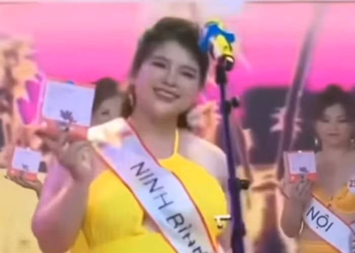 Thi sinh om bung bau 6 thang di thi hoa hau