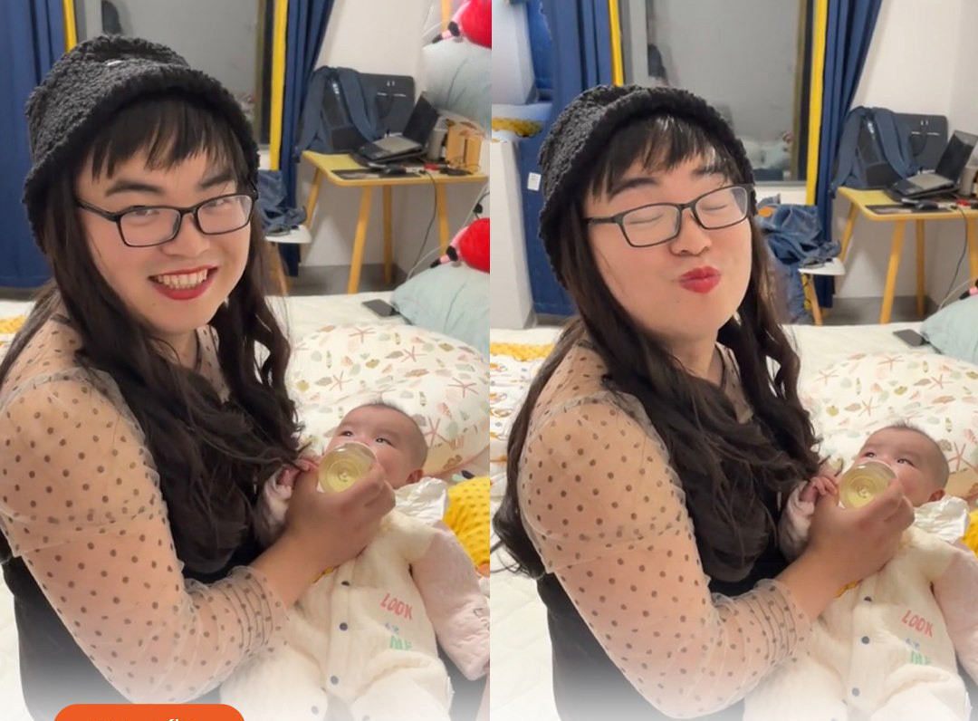 Ong bo hao hung cho con bu binh khien ai cung phi cuoi