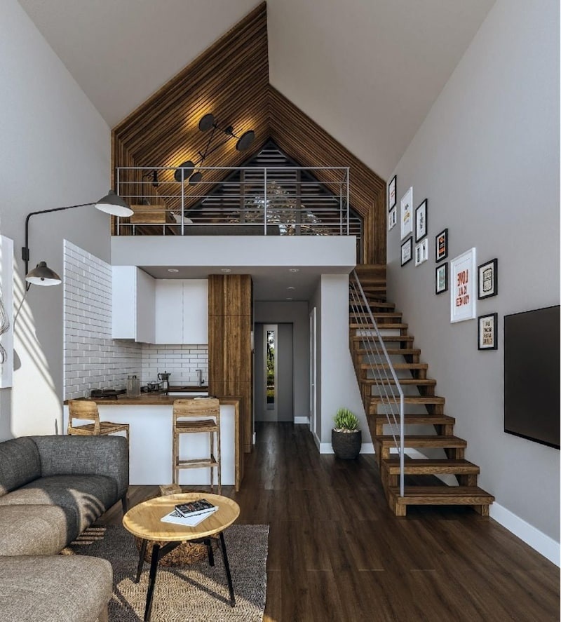 Nhà cấp 4 gác lửng 3 phòng ngủ đẹp ngất ngây - Hình 6 Nha cap 4 gac lung 3 phong ngu dep ngat ngay-Hinh-6