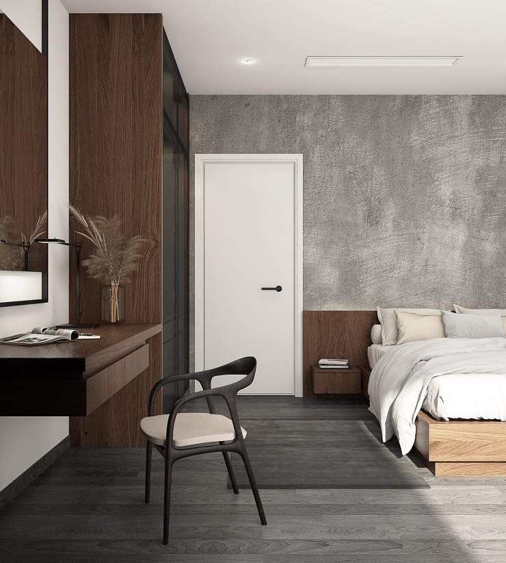 Căn nhà gồm 5 tầng: tầng 1 garage; tầng 4: phòng khách, tầng 5: Phòng ngủ Master - tầng 3: Hai phòng ngủ của gia đình anh.