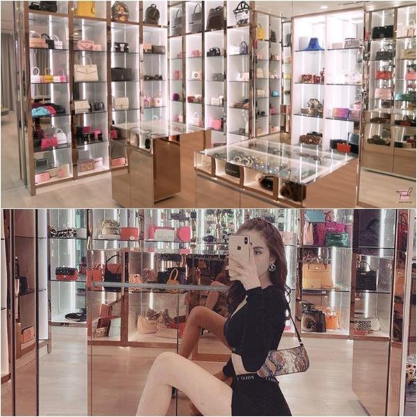 rong căn biệt thự 24 tỷ đồng, phòng trưng bày hàng hiệu được Ngọc Trinh chăm chút một cách tỉ mỉ bởi cô là một trong những mỹ nhân nghiện mua sắm nổi tiếng của showbiz Việt.