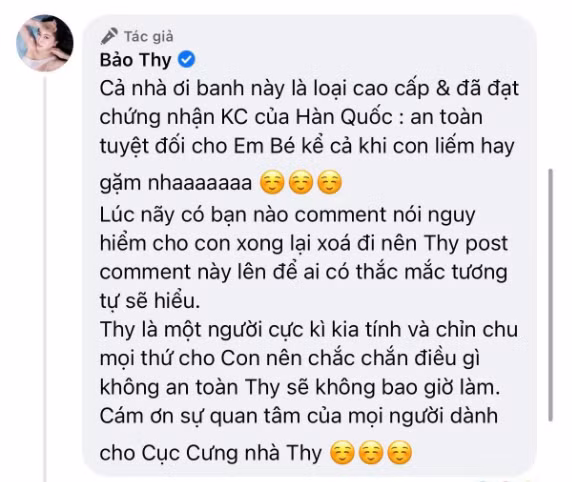 Bảo Thy bị dân mạng nhắc nhở việc cho quý tử dùng đồ chơi nguy hiểm - Hình 2 Bao Thy bi dan mang nhac nho viec cho quy tu dung do choi nguy hiem-Hinh-2