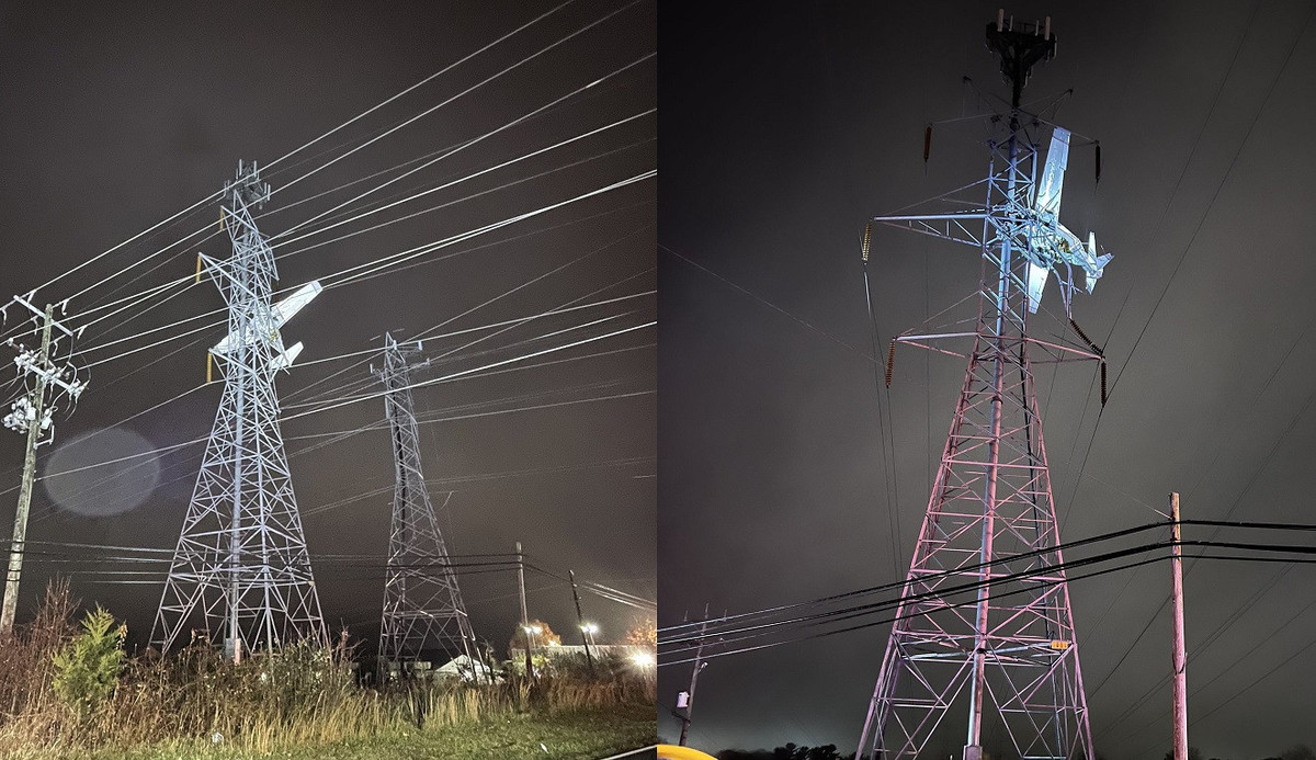 Máy bay mắc vào đường dây cao thế, hàng chục nghìn người mất điện May bay mac vao duong day cao the, hang chuc nghin nguoi mat dien