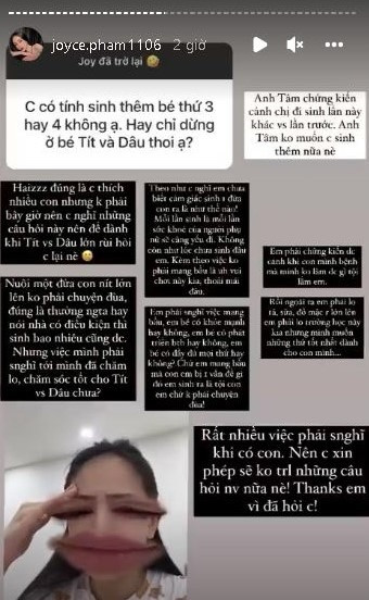 Có người hỏi chuyện sinh con thứ 3, con gái Minh Nhựa đáp trả - Hình 2 Co nguoi hoi chuyen sinh con thu 3, con gai Minh Nhua dap tra-Hinh-2