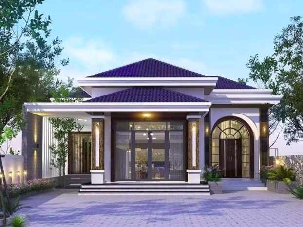 Nha cap 4 sieu sang, khong gian song chuan biet thu 5 sao