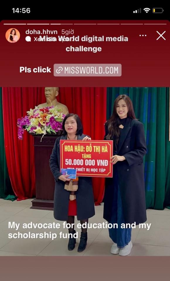 Đỗ Thị Hà được khen ngợi vì hành động ý nghĩa trước thềm Miss World Do Thi Ha duoc khen ngoi vi hanh dong y nghia truoc them Miss World